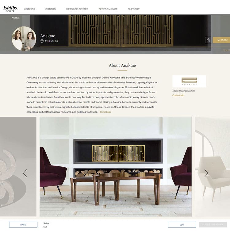 Anaktae joins 1STDIBS